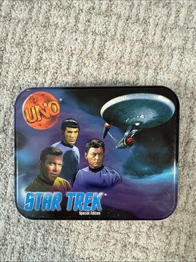 Mattel UNO Star Trek Tin - Blue Purple Black